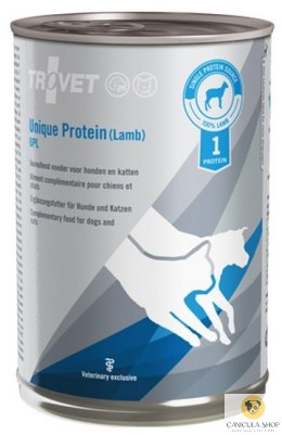 Trovet Unique Protein UPL Jagnięcina dla psa i kota puszka 400g