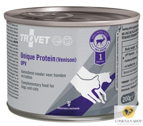 Trovet Unique Protein UPV Dziczyzna dla psa i kota puszka 200g