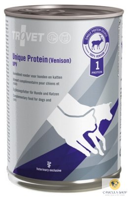 Trovet Unique Protein UPV Dziczyzna dla psa i kota puszka 400g