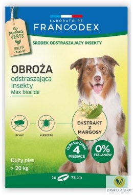 Francodex Obroża odstraszająca insekty duże psy powyżej 20kg 75cm [FR179173]