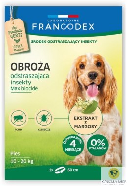 Francodex Obroża odstraszająca insekty średnie psy 10-20kg 60cm [FR179172]