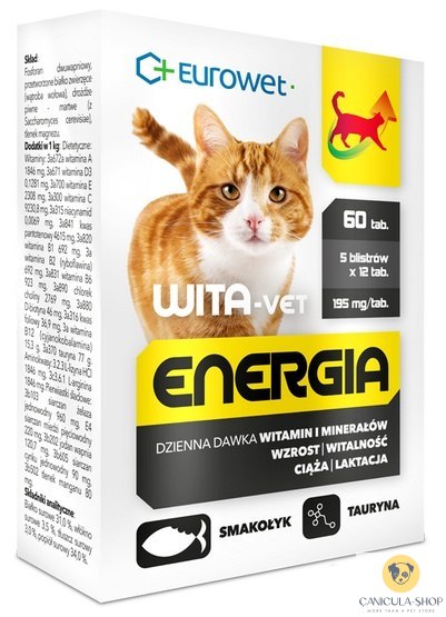 Wita-Vet Kot Energia Junior + Adult 60tabl