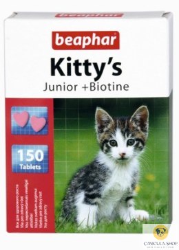 Beaphar Kitty's Junior + Biotine tabletki witaminowe 150szt