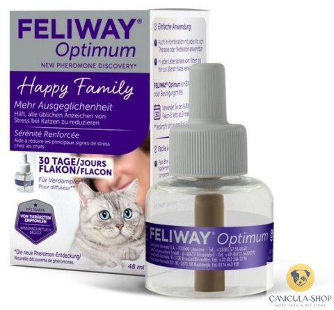 Feliway Optimum - kocie feromony Wkład uzupełniający 48ml (30 dni)