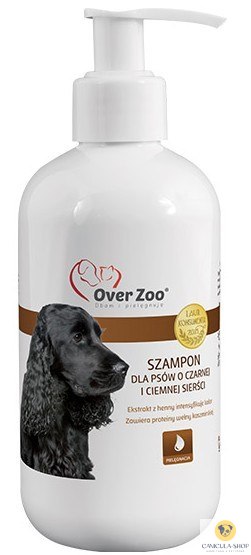 Over Zoo Szampon dla psów o czarnej i ciemnej sierści 250ml Over Zoo Szampon dla psów o czarnej i ciemnej sierści 250ml