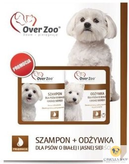 Over Zoo Dwupak Szampon + Odżywka dla białej sierści